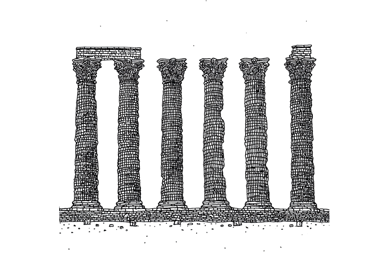 Classical pillars illustration